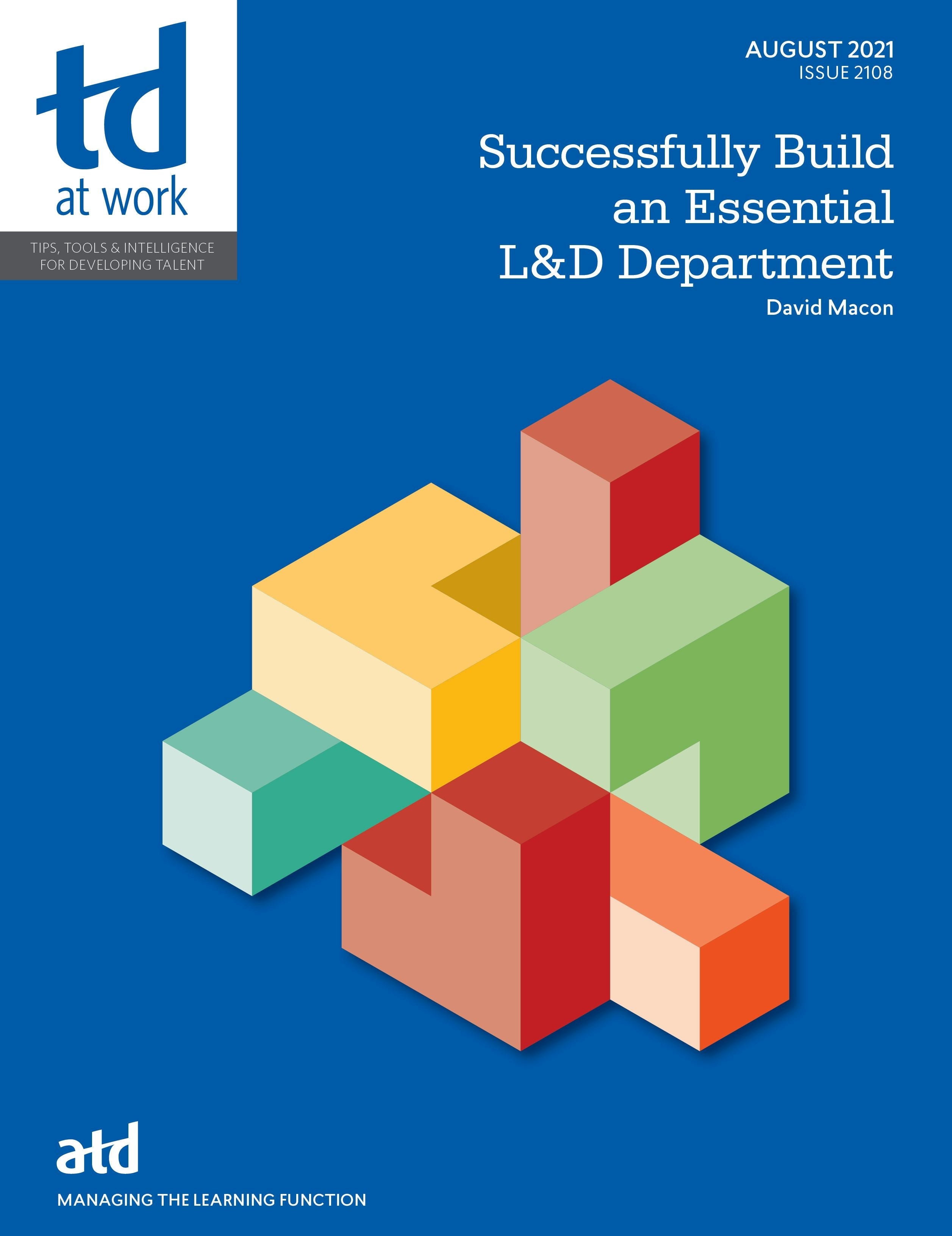 Book cover image for Successfully Build an Essential L&D Department ISBN: 9781952157936